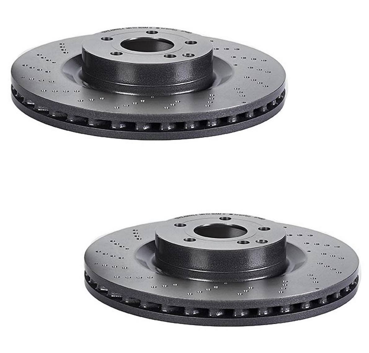 Mercedes Disc Brake Pad and Rotor Kit - Front and Rear (344mm/300mm) (Ceramic) (EURO) 000421141207 - Akebono Euro Ultra-Premium 4122657KIT